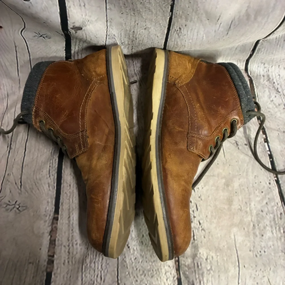 Crevo Geoff Chukka Boots Men‎ Size 12 Casual Lace Up Brown Leather Ankle Boots